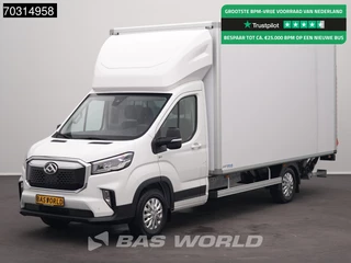 Maxus eDeliver 9 100% Elektrisch 65kWh Dhollandia Laadklep Bakwagen Camera Snelladen CarPlay LED Airco Cruise Meubelbak Koffer Airco Cruise control