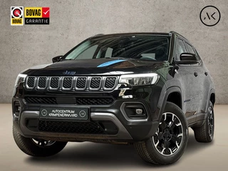 Jeep Compass 4xe 240 Plug-in Hybrid Electric Trailhawk 240Pk Automaat (PANORAMADAK, VIRTUAL COCKPIT, APPLE CARPLAY, GROOT NAVI, CAMERA, LEDER, SPORTSTOELEN, KEYLESS, ADAPTIVE CRUISE, GETINT GLAS, NIEUWSTAAT)