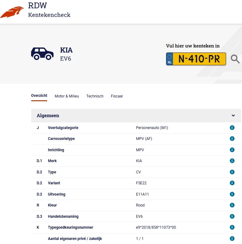 Hoofdafbeelding Kia EV6