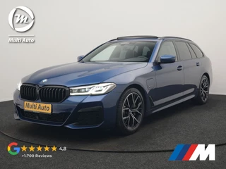 BMW 5 Serie Touring 530e M Sport PHEV 293pk Dealer O.H. | Panodak | Adaptive Cruise | 360 Camera | Harman / Kardon | Lederen Comfortzetels Memory & Verwarmd | Adaptive LED | Apple Carplay | Blis | Sfeerverlichting | Navigatie | DAB | Plug In Hybrid |