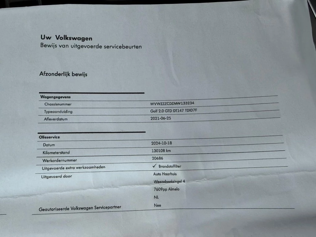 Hoofdafbeelding Volkswagen Golf