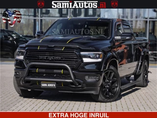 Dodge Ram Pick-Up HULK PACK | BULLBAR | 5.7 V8 | HUD | PANO | DIGI CLUSTER | 360CAM | ADAPTIVE CRUISE | HEADUP | DIGITALE BINNENSPIEGEL | LARAMIE SPORT 4X4 | 3500KG | LEDER | LANE ASSIST | DODE HOEK INSTALLATIE |
