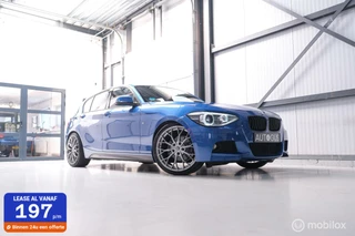 BMW 1-serie 116i M Sport | Estoril blue | Alcantara | LED | M performance | unieke auto | NAP orig NL | Trekhaak | 19 inch |