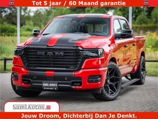 Dodge Ram 1500 Night Premium | RED DEVIL | Full Option | De Meest Luxe Pick-Up in zijn Klasse | Comfortabele Dubbele Cabine met Royale 5 Zitplaatsen | BPM vrij | Nu Leverbaar uit Voorraad | Voorraad Nr 2226 - 4993