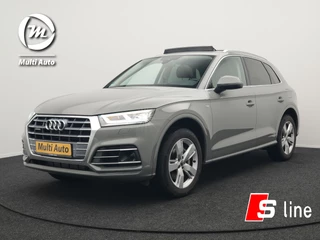 Audi Q5 50 TFSI e Quattro S Line Plug In Hybrid 299pk Dealer O.H PHEV | Panodak | Adaptive Cruise | Head Up | Camera | Virtual | Apple Carplay | Keyless | 19" L.M |