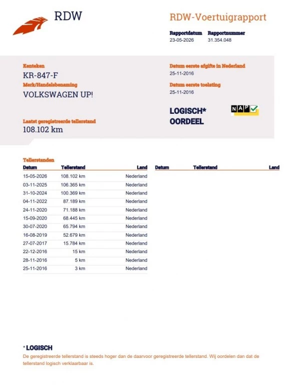 Hoofdafbeelding Volkswagen up!