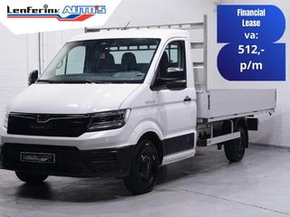 MAN TGE 3.140 140 pk DSG Aut. Pick Up / Open Laadbak Navi, Camera, Trekhaak 3.000 kg, LxBxH 383x225x40 cm, 3-Zits