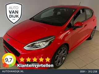 Hoofdafbeelding Ford Fiesta Ford Fiesta 1.0 EcoBoost Hybrid ST-Line AIRCO NAVI CRUISE BLUETOOTH SCHERM 17 INCH VELGEN ELEK RAMEN CENT VERG NIEUWSTAAT