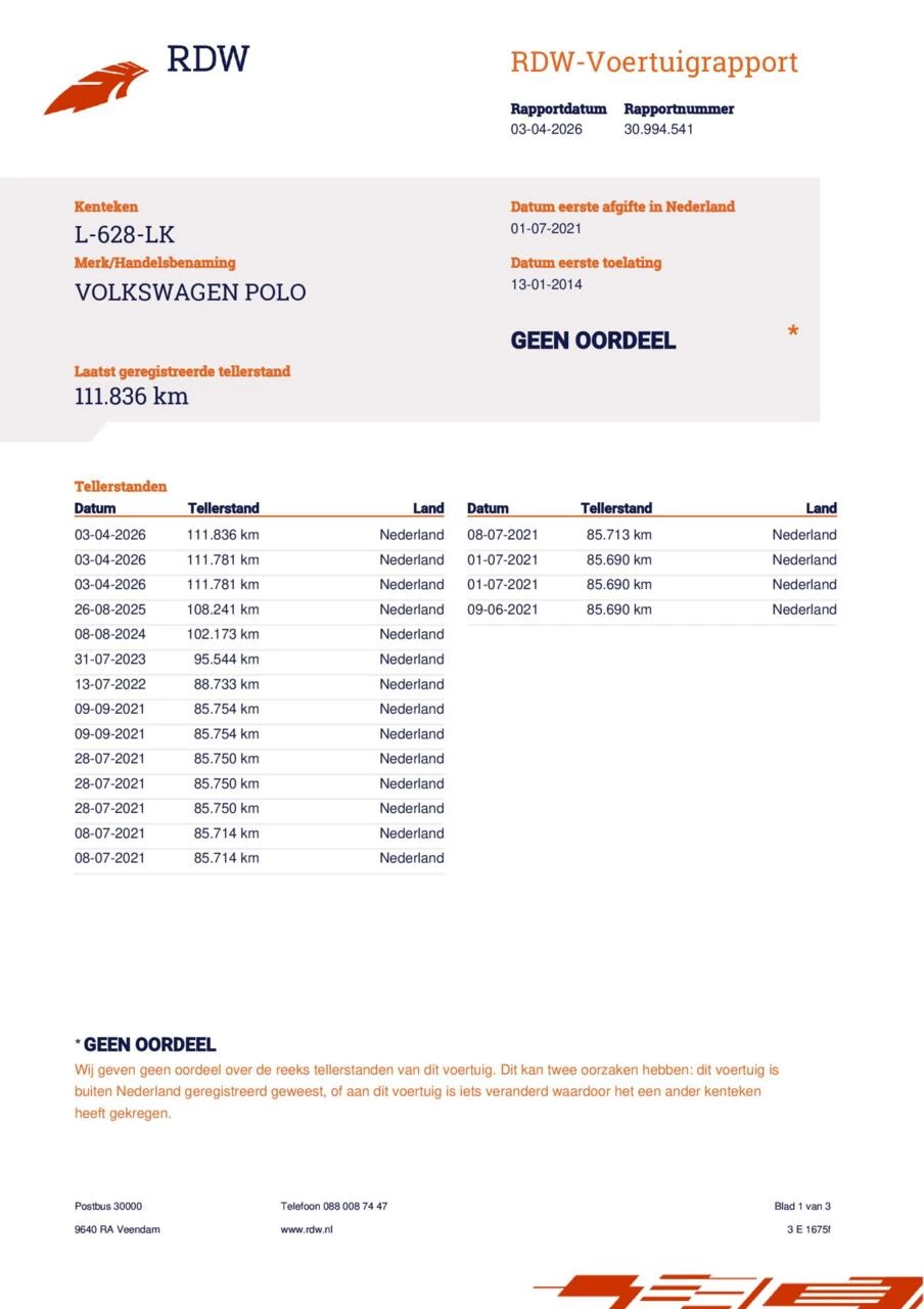 Hoofdafbeelding Volkswagen Polo