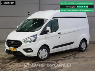 Ford Transit Custom  130PK Automaat L2H2 Sortimo inrichting Hoog Dak Xenon LED Airco Cruise Parkeersensoren Werkplaatsinrichting Euro6 L2 Airco Cruise control