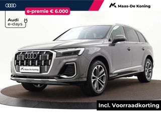 Audi Q7 Pro Line Advanced 55 TFSI e 394 PK · Assist. pakket parking plus + tour + city · Comfortsleutel · Trekhaak · Stoelverwarming voor + achter · Stoelmassage + ventilatie