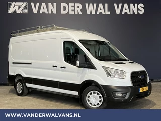 Ford Transit 2.0 TDCI 131pk L3H2 Euro6 Airco | 2800kg Trekhaak | Imperiaal | LED | Trap | Cruisecontrol Parkeersensoren, Bijrijdersbank
