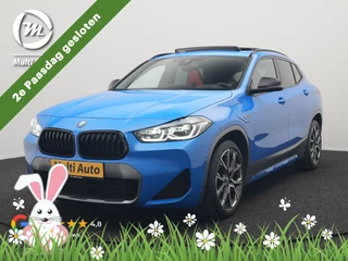 BMW X2 xDrive25e M Sport PHEV 220pk Dealer O.H. | Trekhaak Afn. | Panodak | Adaptive Cruise | Head Up | Camera | Harman / Kardon | Lederen Competition Stoelen Memory & Verwarmd | Keyless | 19"L.M | Sfeerverlichting | Navigatie | DAB | Plug