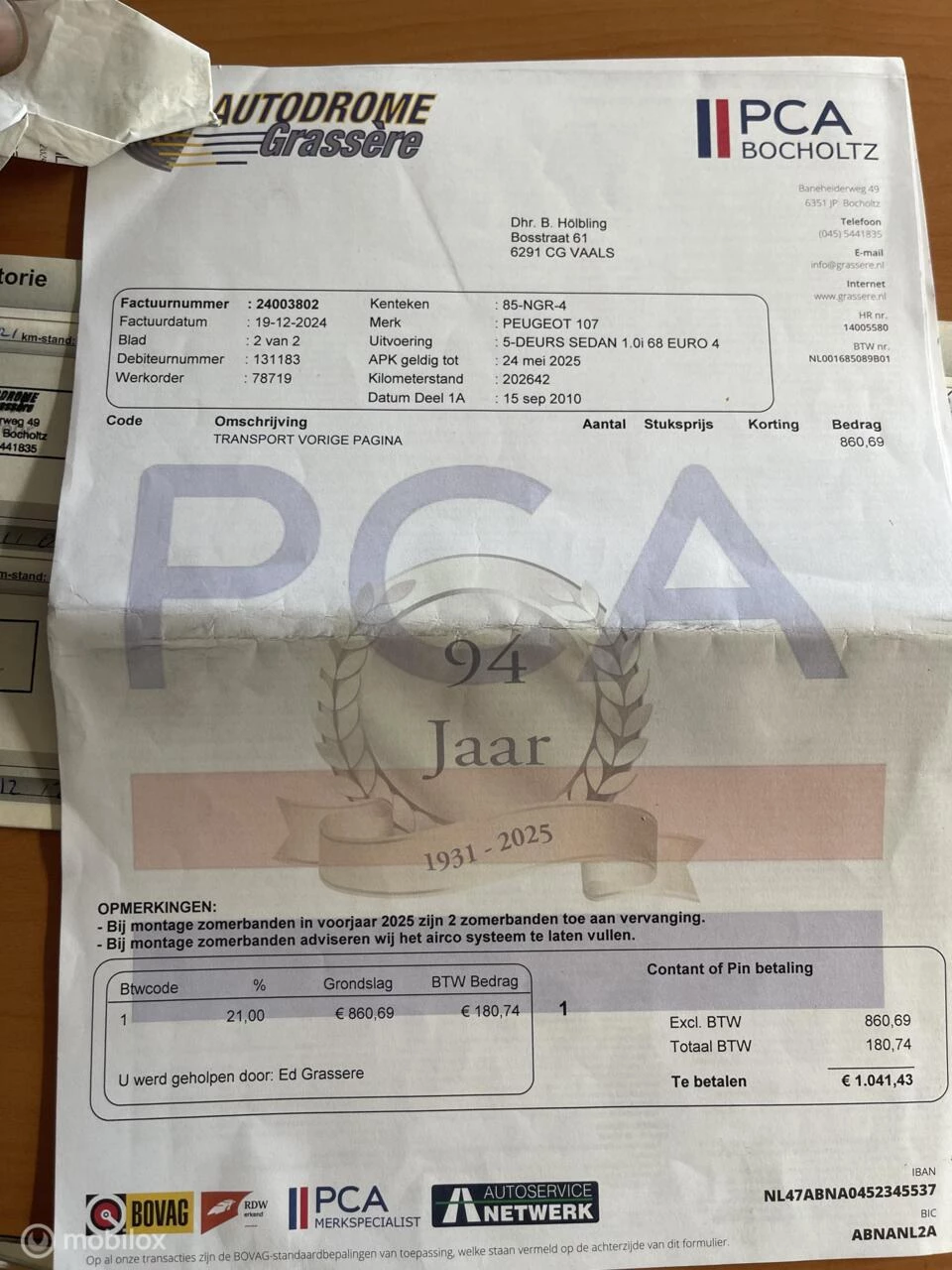 Hoofdafbeelding Peugeot 107