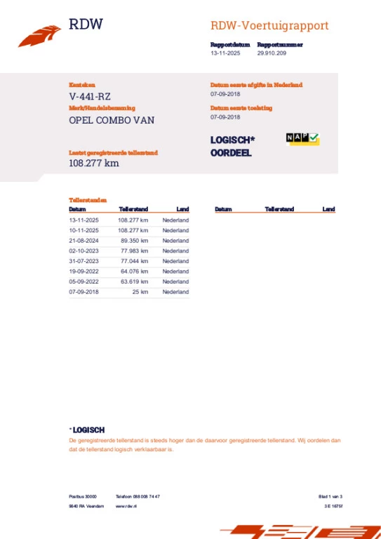 Hoofdafbeelding Opel Combo