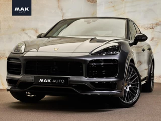 Porsche Cayenne Coupé 3.0 E-Hybrid, NL-auto, 1e eig., TechArt, SportDesign, luchtv., tr.haak, 22", Bose, sp.uitlaat, matrix-LED, carbon, memory, softclose, ACC, privacy
