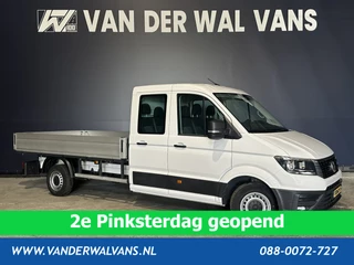 Volkswagen Crafter 2.0 TDI 140 pk Pick up Open laadbak Dubbele Cabine Euro6 Airco | 7-Zits | Navigatie | 2800kg Trekhaak Apple Carplay, Android Auto, Cruisecontrol, Chauffeursstoel