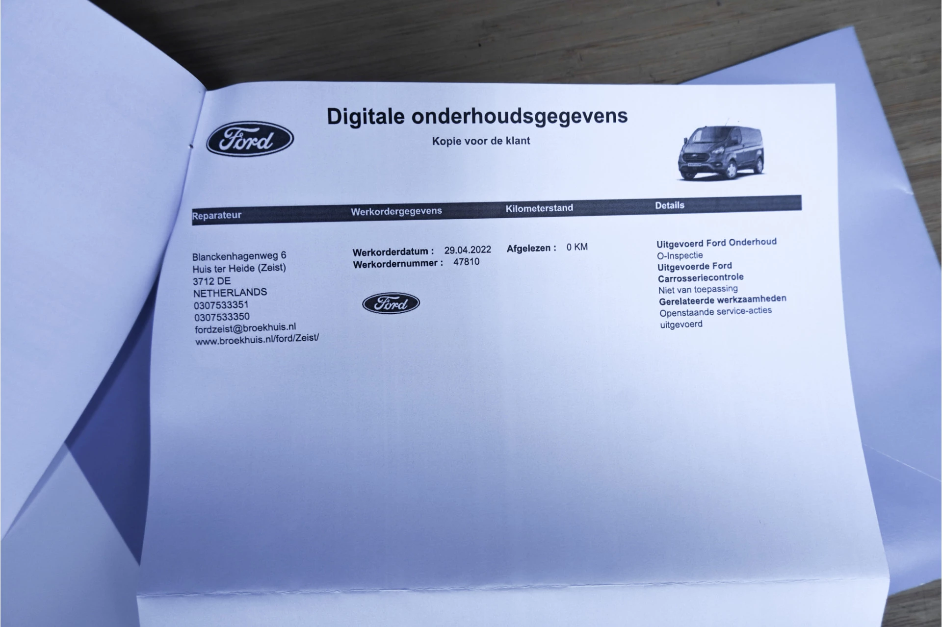 Hoofdafbeelding Ford Transit Custom