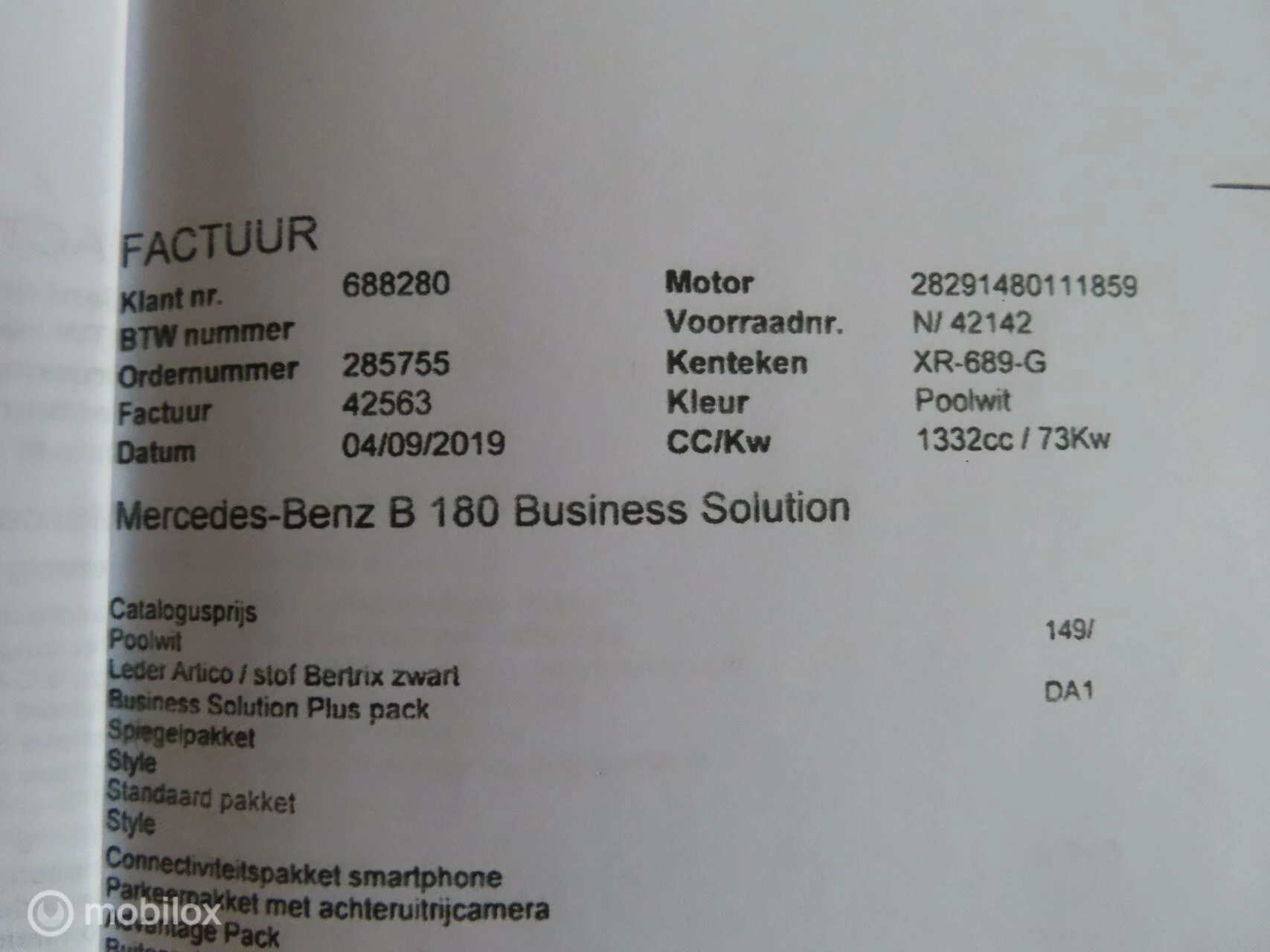 Hoofdafbeelding Mercedes-Benz B-Klasse