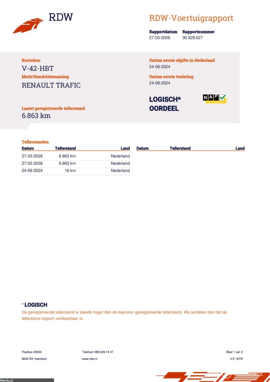 Hoofdafbeelding Renault Trafic