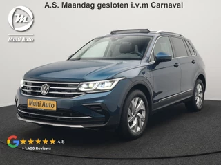 Volkswagen Tiguan 1.4 TSI eHybrid Elegance Plug In Hybrid 245pk PHEV | Panodak | IQ Light | Adaptive Cruise | Alcantara Sportstoelen Verwarmd | Apple Carplay | Sfeerverlichting | Stuur Verwarmd | Navigatie | Virtual | DAB |