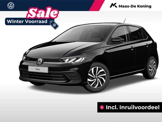 Volkswagen Polo Life Edition, 1.0 TSI 95 pk 5 versn. Hand · Airconditioning automatisch, 2-zone (climatronic) · Velgen 'essex', 15 inch lichtmetaal · Incl. inruilvoordeel