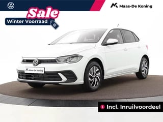 Volkswagen Polo Life Edition 1.0 TSI 95 pk 7 versn. DSG · Airconditioning automatisch, 2-zone (climatronic) · Velgen 'essex', 15 inch lichtmetaal · Incl. Inruilvoordeel ·