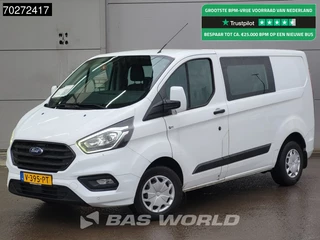 Ford Transit Custom 105pk Dubbel Cabine Euro6 LED L1H1 Trekhaak Airco Cruise Parkeersensoren L1 Doka Mixto 4m3 Airco Dubbel cabine Trekhaak Cruise control