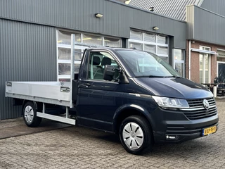 Volkswagen Transporter 2.0 TDI L2 Pick up open laadbak Pick-up met Airco Telefoonverbinding 3-Persoons 1e eigenaar Dealer onderhouden P-up Bakwagen Doka Pritsche Euro 6