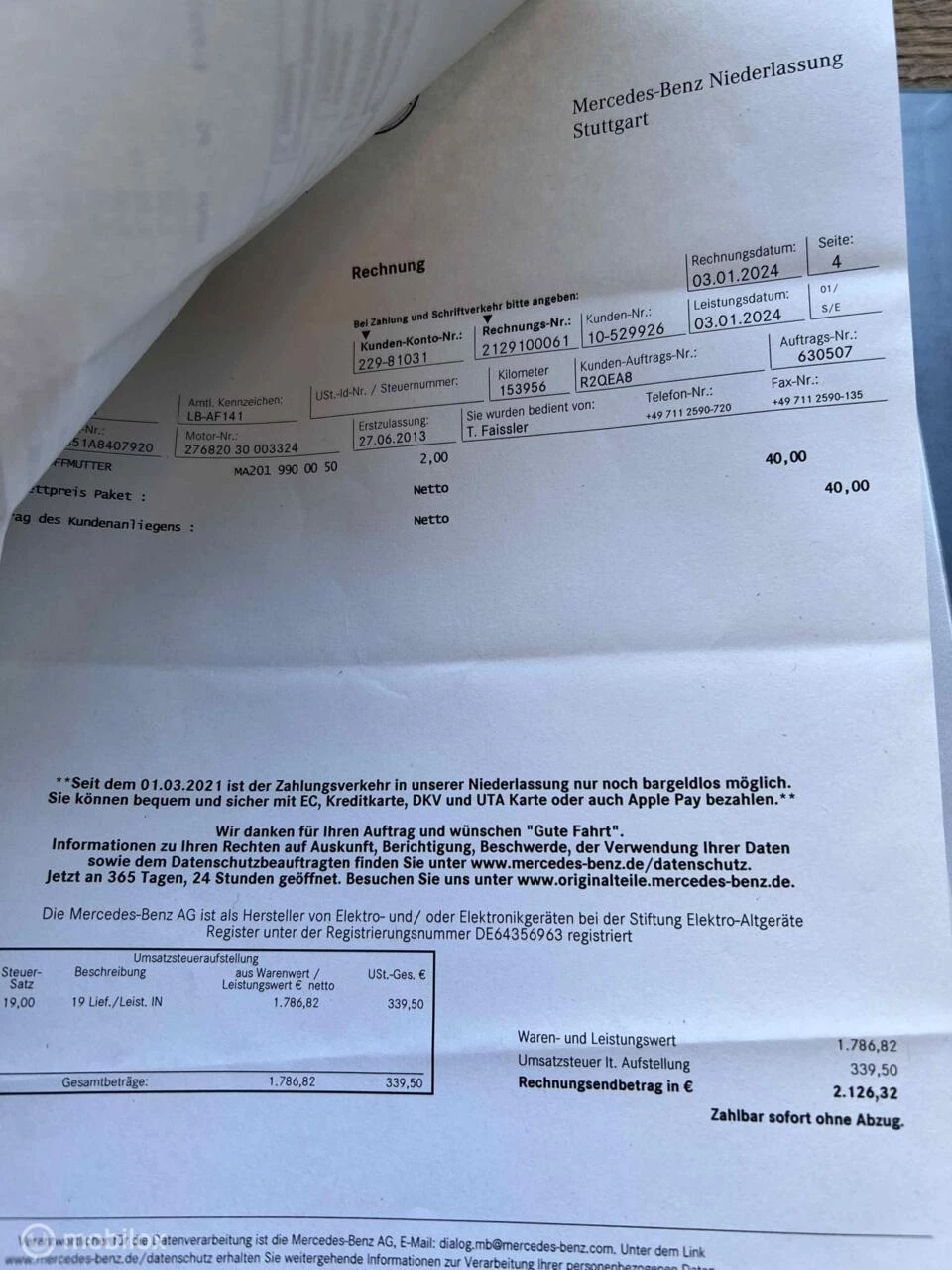 Hoofdafbeelding Mercedes-Benz E-Klasse