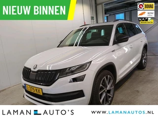 Skoda Kodiaq 1.5 TSI 150pk DSG Sportline Business Aut. | Panorama Open dak Virtual Leder/Alcantara CarPlay Columbus Canton 20" Vega LMV ECC Navi LED ACC Camera Side Assist Metallic | Voorschoten