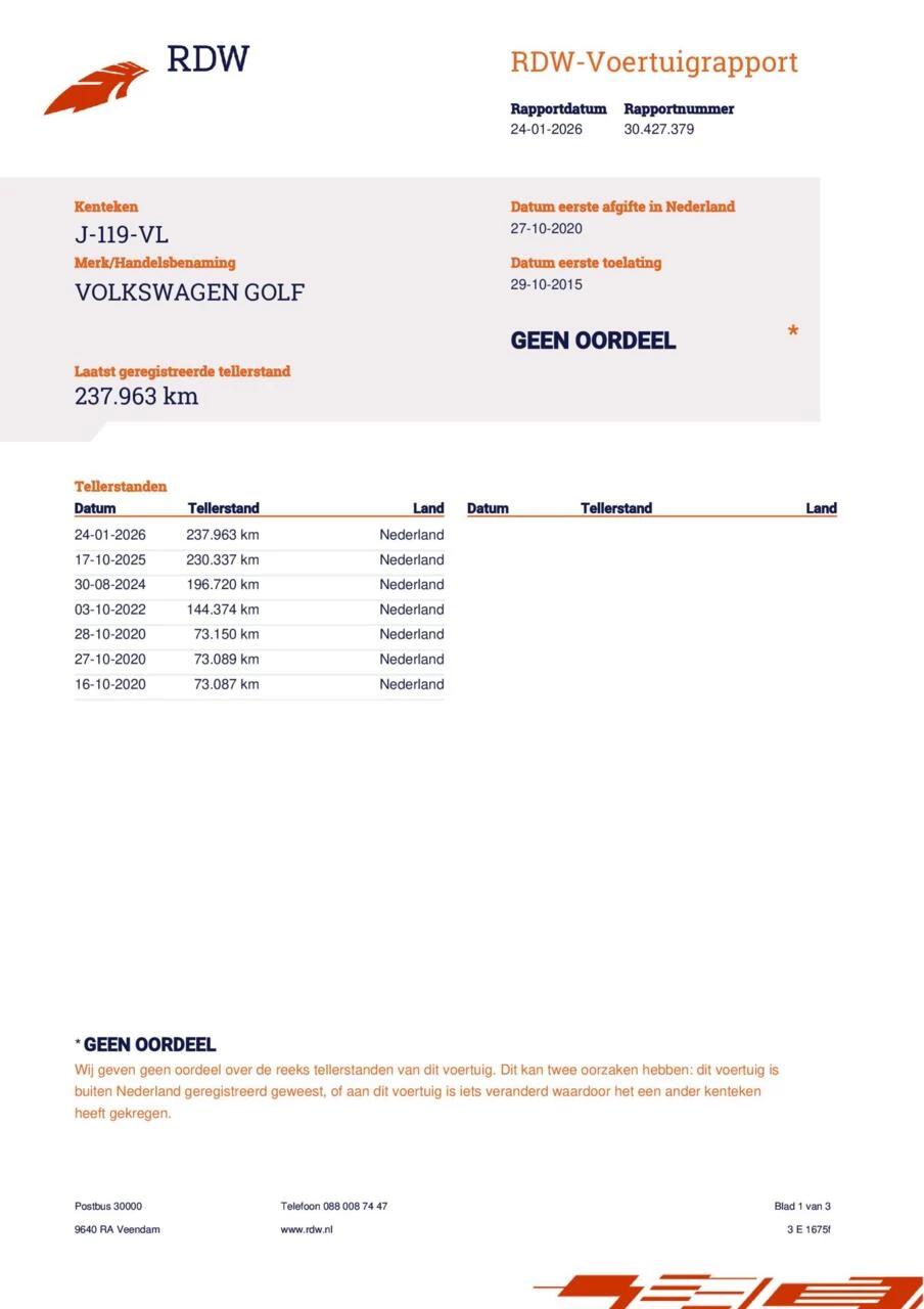 Hoofdafbeelding Volkswagen Golf