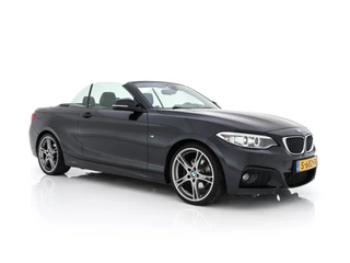 BMW 2 Serie Cabrio 220d Sport M-Sportpack Aut. *LEATHER | BI-XENON | HARMAN/KARDON-AUDIO | MEMORY-PACK | HEATED-SPORTSEATS | NAVI-FULLMAP | DAB+ | ECC | PDC | AIRSCARF | LANE-ASSIST | 19''ALU*
