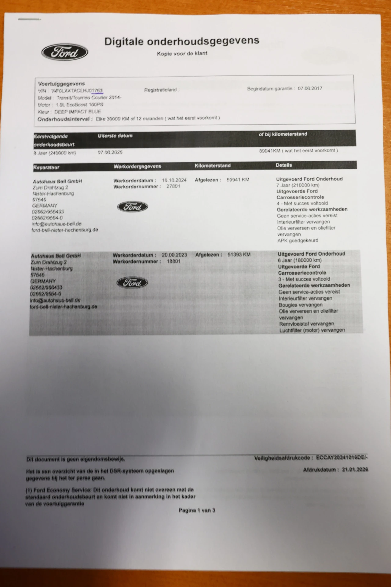 Hoofdafbeelding Ford Tourneo Courier