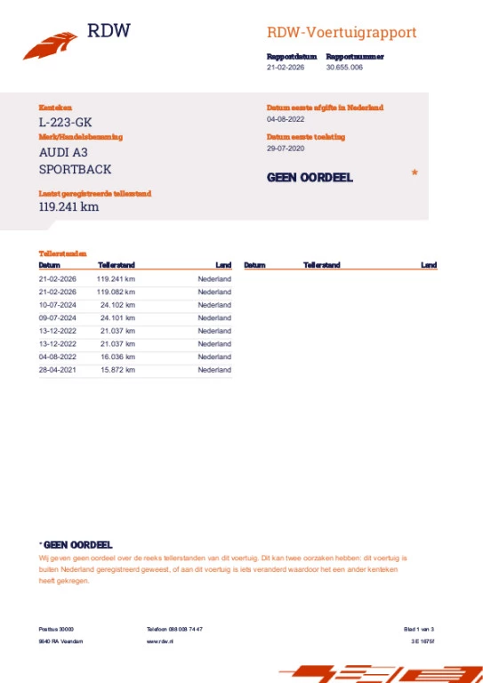 Hoofdafbeelding Audi A3