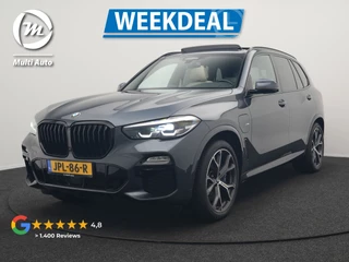 BMW X5 xDrive45e M Sport Plug In Hybrid 395pk Dealer O.H. PHEV | Trekhaak Af Fabriek | Panodak | Soft Close | Luchtvering | 360 Camera | Adaptive Cruise | Harman & Kardon | Lederen Comfortstoelen Memory & Verwarmd | Blis | M Sportstuur Verwarmd |