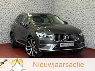 Volvo XC60 2.0 T6 350 PK CREME.LEER PHEV SCHUIFDAK AWD ULTRA BRIGHT LONG RANGE PANO HARMAN/KARDON HEADUP ELEK.KLEP phev . panorama pano