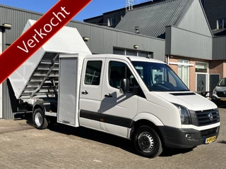 Volkswagen Crafter 50 2.0 TDI DC 164PK Kipper Airco Cruise controle Navigatiesysteem Trekhaak 3500kg Houtsnippers Boomverzorging Groenaval Snipperauto 6-persoons Gereedschapskist 1e eigenaar ex Gemeente open laadbak