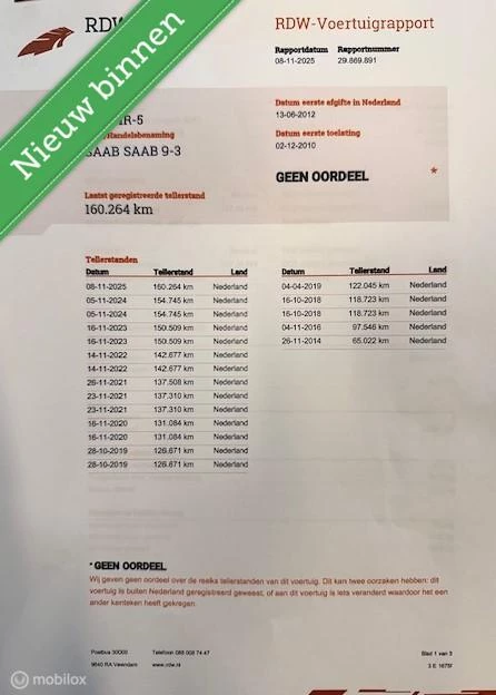 Hoofdafbeelding Saab 9-3