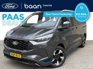 Ford Tourneo Custom PHEV 233PK L1 Sport | Geel kenteken | Incl. BPM & BTW | 8 Persoons | Panoramadak | Inklapbare trekhaak | 1.850kg trekgw.