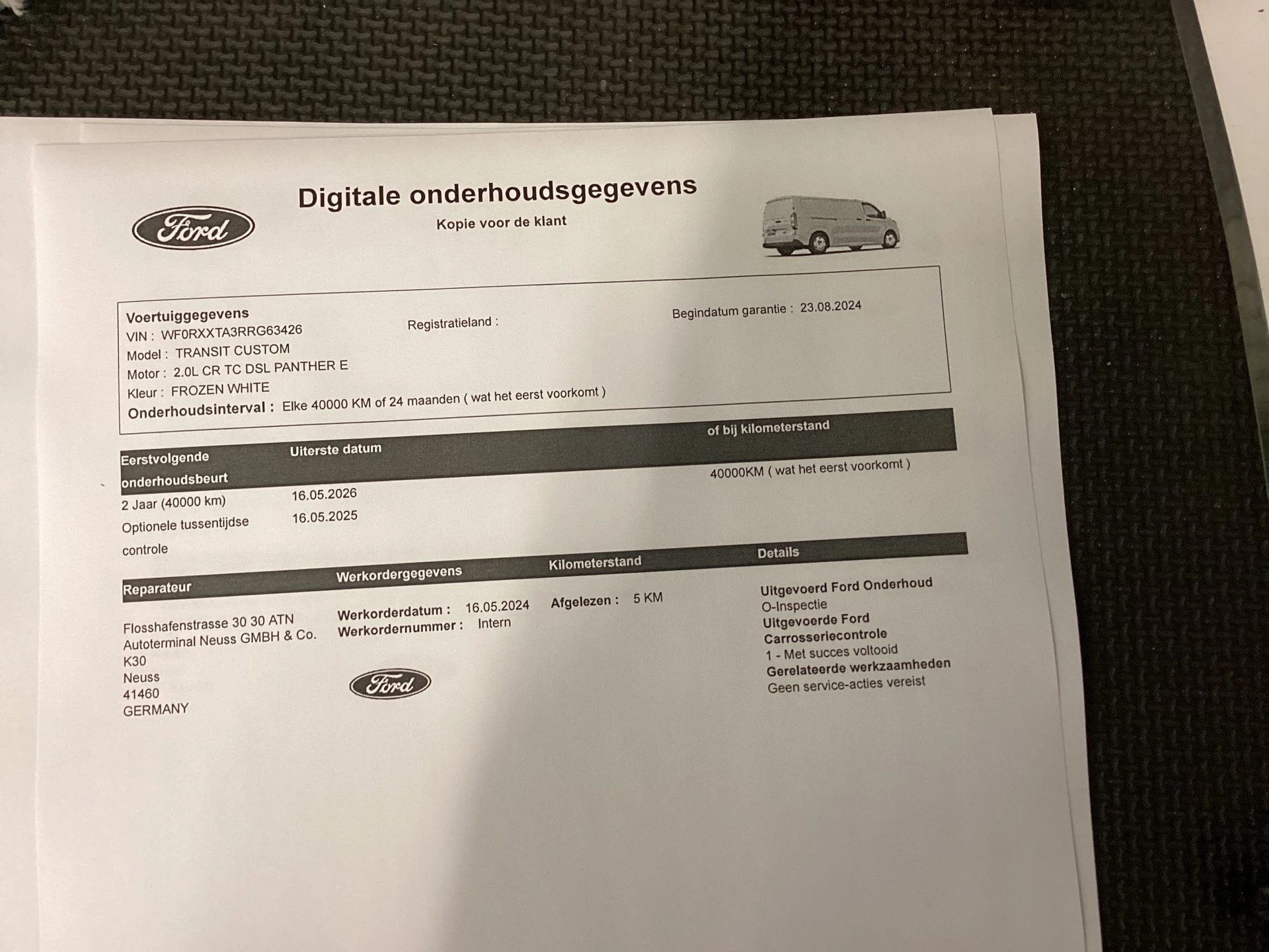 Hoofdafbeelding Ford Transit Custom