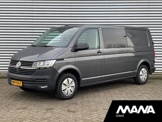 Volkswagen Transporter 2.0TDI L2H1 DC Dubbel Cabine Airco 12V Trekhaak Sensoren Voorruit-Verwarming Cruise Passagiersstoel DIN Start/Stop Laadruimtebekleding