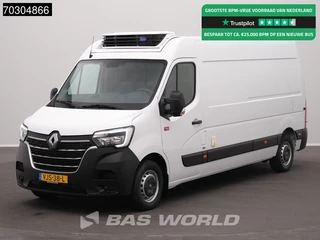Renault Master 150PK Koelwagen L3H2 Carrier Xarios 350 230v Stekker Trekhaak LED Navi Airco Cruise Camera Parkeersensoren v+a Euro6 L3 Koel Koeler Kühl Kühler Kühlwagen Airco Trekhaak Cruise control