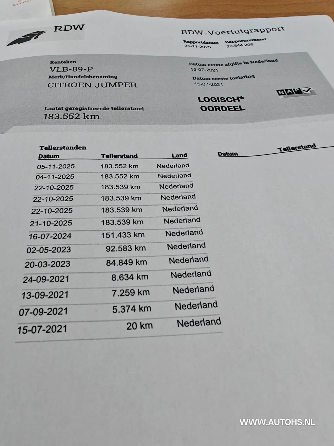 Hoofdafbeelding Citroën Jumper