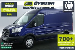 Ford Transit 350 2.0 TDCI L2H2 Trend 2800KG Trekgew. Airco Cruisecontrol 3 Persoons LED Elektrpakket