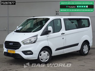 Ford Transit Custom 105pk Personenvervoer Incl.BPM/Ex. BTW 9-Persoons Airco Cruise LED Parkeersensoren Taxi Passenger Transport Kombi Tourer Euro6 L2 Airco Cruise control