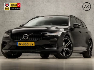 Volvo V60 2.0 T6 Recharge AWD R-Design 391Pk Automaat (APPLE CARPLAY, GROOT NAVI, LUXE LEDER, MEMORY SEATS, CAMERA, STUUR/STOELVERWARMING, GETINT GLAS, STOELVENTILATIE, ADAPTIVE CRUISE, NIEUWSTAAT)