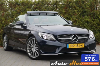 Mercedes C-klasse Cabrio 200 184PK Aut. AMG Premium Airscarf|Nav|Sportzetels|Nekverw.|Stoelverw, koeling|Leder|Pdc|Lmv||Dealer onderhouden|1e eigenaar|23DKM!|