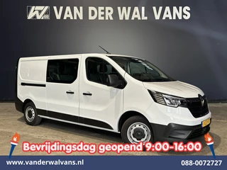 Renault Trafic 2.0 Blue dCi 131pk L2H1 Dubbele Cabine Euro6 Fabrieksgarantie Airco | 6-Zits | Apple Carplay | LED 2500kg Trekhaak, Android Auto, Cruisecontrol, Parkeersensoren, Bijrijdersbank