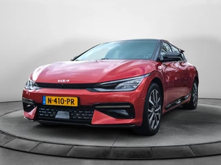 Kia EV6 GT-Line 77.4 kWh (229 PK) 2e-Eig. & Dealer-Onderh. BOVAG-Garantie, NL-Auto. Trekhaak, Panoramadak, Navigatie/Apple-Carplay/Android-Auto, Adaptieve-Cruise-Control, Full-Option's